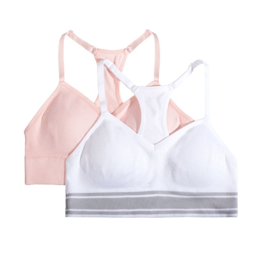 Athletic Works Girls Seamless Sports Bra 2-pack Size 30